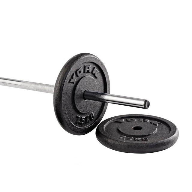 |York 2 x 7.5kg Black Cast Iron 1Inch Plates|