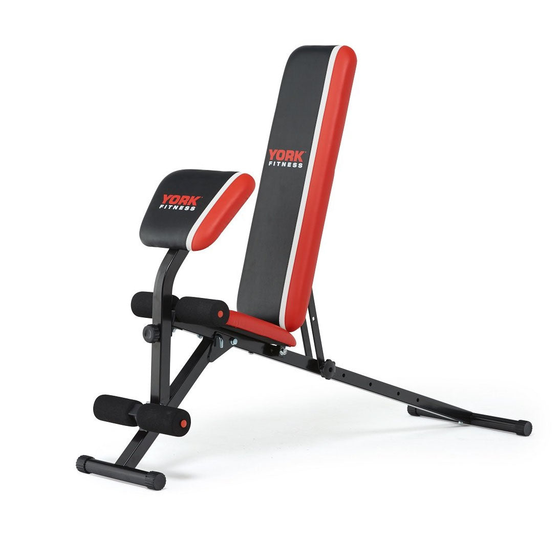 |York Warrior 2 in 1 Dumbbell and Ab Bench with Curl 8|